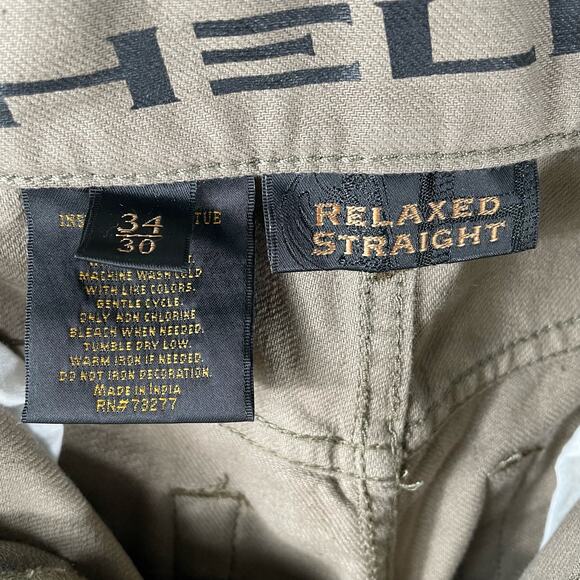 Helix N56 Relaxed Straight Jeans Men 34x30 Brown Denim 5-Pocket Grunge Punk Rock - Picture 4 of 11